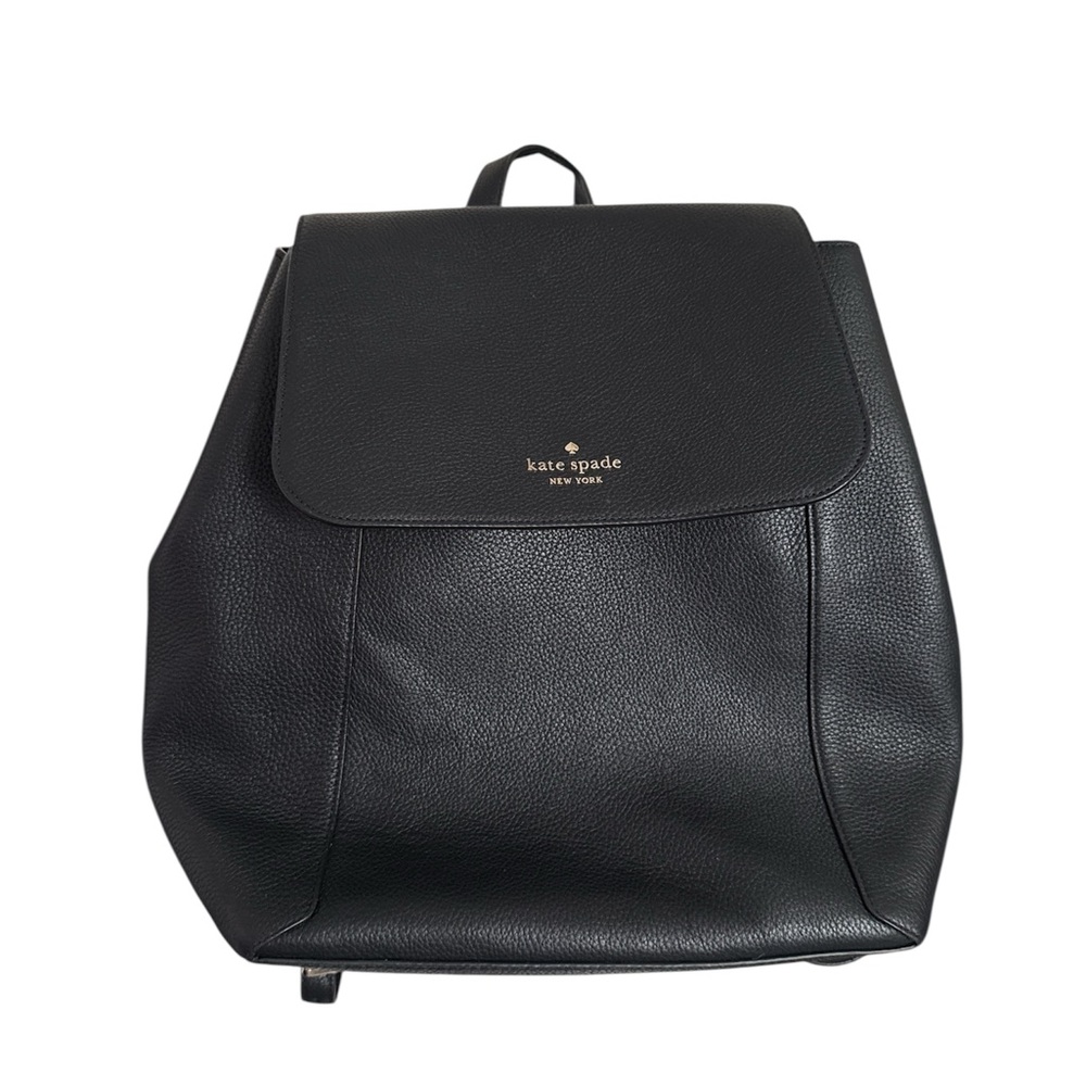 Kate Spade Black Pebbled Leather Backpack